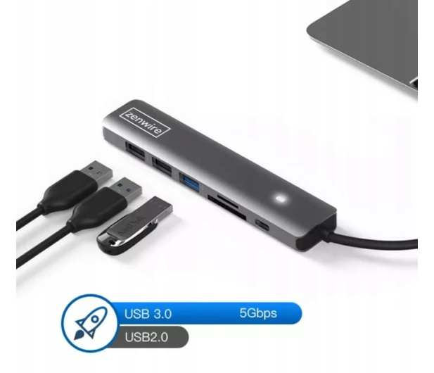 Zenwire Hub USB-C 7w1 HDMI 4K USB 3.0 SD PD 100W Macbook - 1604635 - zdjęcie 4